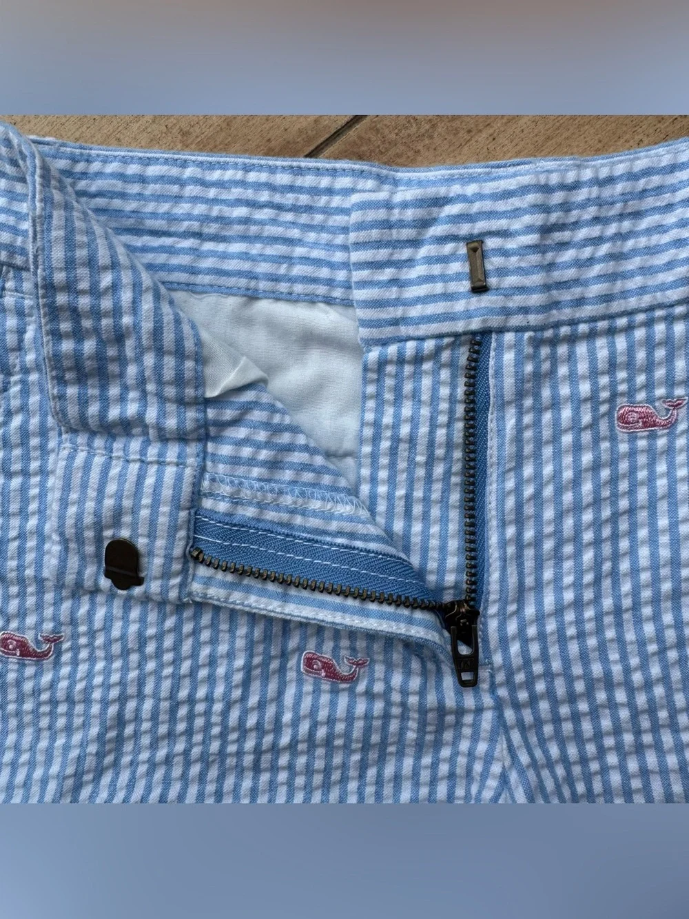 Vineyard Vines Whale Seersucker Shorts Girls Size 12
